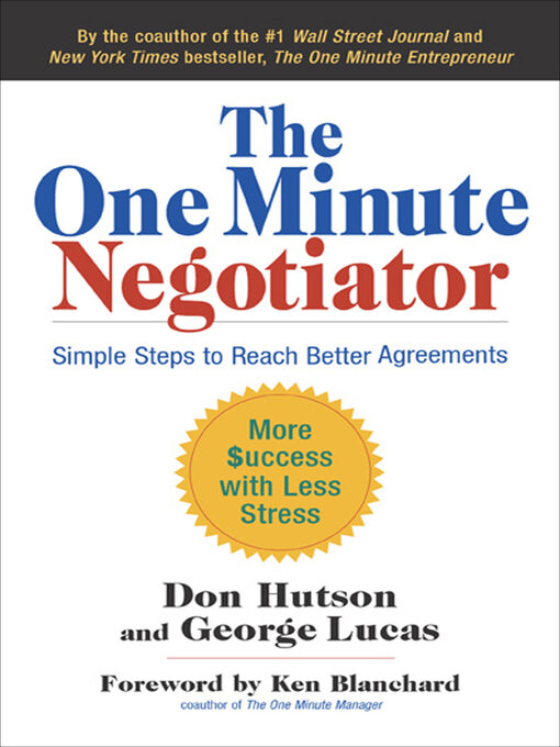 Title details for The One Minute Negotiator by Don Hutson - Available